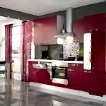 Варианты стильной красной кухни